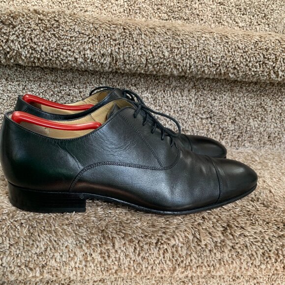 Chanel Uniform Men\'s Black Lace- up Leather Shoes- main image 9